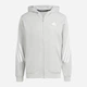 Толстовка на молнии мужская Adidas Sportswear M FI 3S FZ IR9157 2XL Серая (4067892693754) - изображение 6