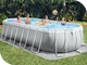 Овальный каркасный бассейн Intex 26798 Oval POOL 610 x 305 x 122см лестница, фильтр-насос, тент ,подстилка Объем 18202 лит - изображение 2