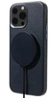 Чохол шкіряний протиударний Decoded Leather Case with MagSafe для Iphone 13 Pro (6.1") Matt Navy Blue - зображення 1