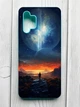 Чохол з бірюзовими боками на Samsung Galaxy A32 Космос (принт 247) - зображення 1
