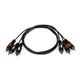 Кабель Atcom 3хRCA - 3хRCA (M/M), 1.8 м, Black (10711) пакет - изображение 1