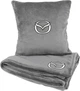 Подушка та плед в авто EVAtech із махри M для Mazda сірі (MBLMPSMGV015) - зображення 1