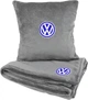 Подушка та плед в авто EVAtech із махри M для Volkswagen сірі (MBLMPSMGV033) - зображення 1