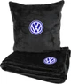 Подушка та плед в авто EVAtech із махри S для Volkswagen чорні (MBLMPSSBV033) - зображення 1