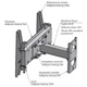 Кріплення для телевізора Charmount TV02T-R2 Black кронштейн настінний 23-43" - зображення 9