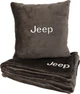 Подушка и плед в авто EVAtech из махры M для Jeep коричневые (MBLMPSMZV014) - изображение 1