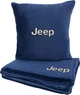 Подушка та плед в авто EVAtech із махри M для Jeep сині (MBLMPSMLV014) - зображення 1