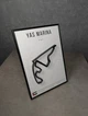 Металева Рамка 30x21см з 3D Трасою Yas Marina Circuit / Abu Dhabi (Yas Island), UAE / Яс Марина в Масштабі 1:40 000 Black Matte / Рамка-Підставка 2в1 на Стіну або Полку - зображення 9