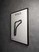 Металева Рамка 30x21см з 3D Трасою MONZA Circuit / Province of Monza and Brianza, Italy / Монза в Масштабі 1:40 000 Black Matte / Рамка-Підставка 2в1 на Стіну або Полку - зображення 8