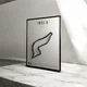 Металлическая Рамка 30x21см с 3D Трассой IMOLA Circuit (Autodromo Enzo e Dino Ferrari) / Imola, Emilia-Romagna, Italy / Имола (Автодром Энцо и Дино Феррари) в Масштабе 1:40 000 Black Matte / Рамка-Подставка 2в1 на Стену или Полку - изображение 4