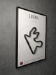 Металлическая Рамка 30x21см с 3D Трассой LUSAIL Circuit (Lusail International Circuit) / Lusail, AI Daayen, Qatar / Лусаил (Международный автодром Лусаил) в Масштабе 1:40 000 Black Matte / Рамка-Подставка 2в1 на Стену или Полку - изображение 5