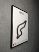 Металлическая Рамка 30x21см с 3D Трассой IMOLA Circuit (Autodromo Enzo e Dino Ferrari) / Imola, Emilia-Romagna, Italy / Имола (Автодром Энцо и Дино Феррари) в Масштабе 1:40 000 Black Matte / Рамка-Подставка 2в1 на Стену или Полку - изображение 7