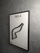 Металлическая Рамка 30x21см с 3D Трассой IMOLA Circuit (Autodromo Enzo e Dino Ferrari) / Imola, Emilia-Romagna, Italy / Имола (Автодром Энцо и Дино Феррари) в Масштабе 1:40 000 Black Matte / Рамка-Подставка 2в1 на Стену или Полку - изображение 8
