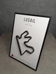 Металлическая Рамка 30x21см с 3D Трассой LUSAIL Circuit (Lusail International Circuit) / Lusail, AI Daayen, Qatar / Лусаил (Международный автодром Лусаил) в Масштабе 1:40 000 Black Matte / Рамка-Подставка 2в1 на Стену или Полку - изображение 9