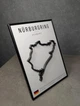 Металева Рамка 30x21см з 3D Трасою Nürburgring Circuit / Nürburg, Germany / Нюрбургрінг в Масштабі 1:40 000 Black Matte / Рамка-Підставка 2в1 на Стіну або Полку - зображення 12