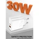 Мережевий зарядний пристрій WUW C208 PD30W+QC3.0 (USB+Type-C) white - изображение 4