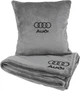 Подушка та плед в авто EVAtech із махри M для Audi сірі (MBLMPSMGV096) - зображення 1