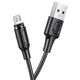 Data Кабель BOROFONE BX41 USB to Micro-USB 2.4A connectors magnetic 1m, Black - зображення 1