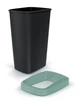 Смітник Prosperplast Compacta Q прямокутний з відкритою кришкою 45л чорний Зелений обідок - зображення 2