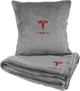 Подушка та плед в авто EVAtech із махри M для Tesla сірі (MBLMPSMGV041) - зображення 1