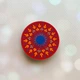 Держатель для смартфона / планшета попсокет Popsocket Красный :: Узор Цветок (принт 4_1) - изображение 1