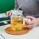 Банка з трубочкою та кришкою скляна прозора Water 400 мл (14603) - зображення 2