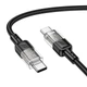 Кабель HOCO Spirit Type-C to Type-C transparent charging data cable U129 |60W/3A, 1.2M| - изображение 1