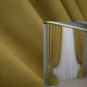 Комплект (2шт. 1,5х2,9м.) штор із тканини мікровелюр Petek. Колір гірчичний. Код 1514ш 33-0382 4946571 - зображення 1