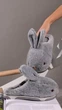 Женские серые тапочки из искусственного меха в виде кролика Тп165 4939245 - изображение 1