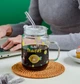 Банка стеклянная с трубочкой и крышкой Lemons прозрачная 400 мл (14602) - изображение 1