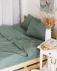 Постельное белье полуторное Dushka Home Вареный хлопок 21039 160х215 см холодный зеленый 4996721 - изображение 4