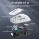 Геймерська акумуляторна бездротова (Bluetooth + 2,4G) миша Attack Shark X3 White - зображення 3