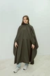Пеньюар парикмахерский Aleks-style Neck с резиновой горловиной 140*150 из плащевки хаки - изображение 1