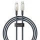 Кабель для Iphone на 2м. Type-C to Lightning Unbreakable Series 20W сріблястий, Baseus для зарядки та передачі даних (P10355803221-01) - зображення 1