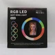 Кольцевая RGB лампа 30 см Ring Ligh MJ 300 Цветная LED лампа кольцо от USB + держатель для телефона - изображение 7
