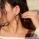 Женские сережки "Изысканные линии", гвозди, цвет золото - изображение 2