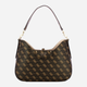 Сумка хобо жіноча середня Guess Eco Brenton HWESG839002-BNL Коричнева (800070325035) - зображення 1