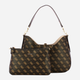 Сумка хобо жіноча середня Guess Eco Brenton HWESG839002-BNL Коричнева (800070325035) - зображення 4