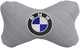 Подушка на подголовник EVAtech ECO 27 х 16 см BMW Серая с серой нитью (SPCRGGV005) - изображение 1