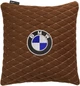 Подушка EVAtech 30 х 30 см BMW Коричнева з коричневою ниткою (SPSALMRZZV005) - зображення 1