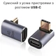 Переходник угловой адаптер Ailink USB Type-C (USB 4.0, 40Gbps, 240W, 8K) Metal (AI-USB-C_L) - изображение 3