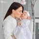Одежда для крещения девочки с льняным кружевом Мамине Сонечко 68 размер Бантик лен белый (арт.11116-2) - изображение 4