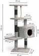 Drapak dla kota ModernHome by Multistore XXL z domkiem szary (YS-83330-3 GREY) - obraz 5