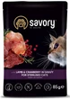 Влажный корм для стерилизованных кошек с ягненком и клюквой в соусе Savory 85 г - изображение 1