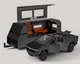 Масштабна модель автомобіля Tesla Cybertruck Pickup із трейлером та квадроциклом. Металева машинка. Чорний - зображення 2