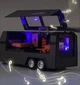 Масштабна модель автомобіля Tesla Cybertruck Pickup із трейлером та квадроциклом. Металева машинка. Чорний - зображення 3
