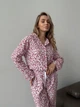 Женская пижама из муслина Crocus COSY брюки+рубашка XL с леопардовым принтом - зображення 5