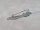 Серебряная брошь-булавка с фианитами. 9520 ЗЕЛ - изображение 2