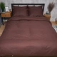 Комплект постельного белья Moon&Star Двуспальный 175х210 наволочки 2х50х70 Satin Stripe Warm Espresso (MS-820008721) - изображение 2