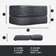 Клавіатура бездротова Logitech Ergo K860 Bluetooth/Wireless UA Black (920-010108) - изображение 4